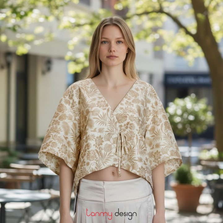 Silk top - SUNBIRB - LIGHT FOREST